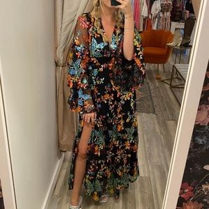 BUDDLY LOVE COLLETTE LONG SLEEVE MAXI DRESS - DUSK